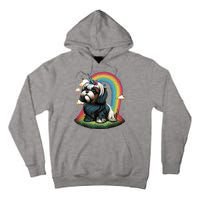 Shih Tzu Unicorn On Rainbow Unicorn Shih Tzu Tall Hoodie