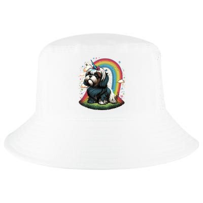 Shih Tzu Unicorn On Rainbow Unicorn Shih Tzu Cool Comfort Performance Bucket Hat