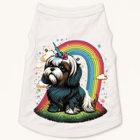 Shih Tzu Unicorn On Rainbow Unicorn Shih Tzu Doggie Tank