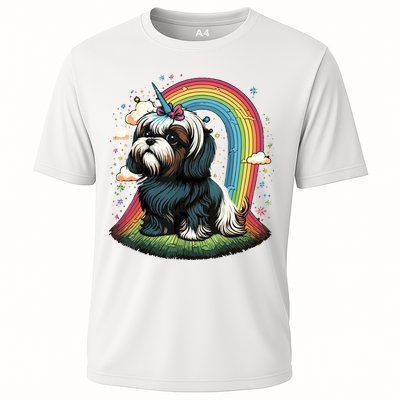 Shih Tzu Unicorn On Rainbow Unicorn Shih Tzu Performance Shirt