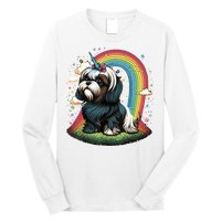 Shih Tzu Unicorn On Rainbow Unicorn Shih Tzu Long Sleeve Shirt