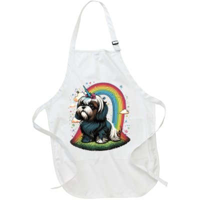 Shih Tzu Unicorn On Rainbow Unicorn Shih Tzu Apron