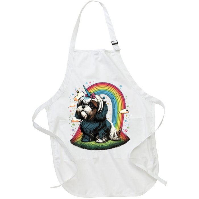 Shih Tzu Unicorn On Rainbow Unicorn Shih Tzu Apron