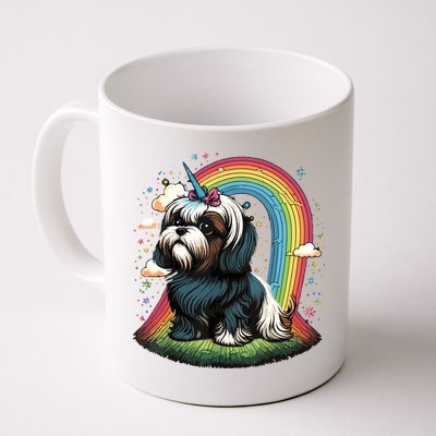 Shih Tzu Unicorn On Rainbow Unicorn Shih Tzu Mug