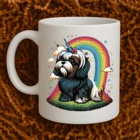 Shih Tzu Unicorn On Rainbow Unicorn Shih Tzu Mug