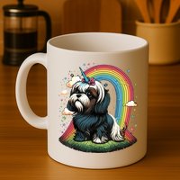 Shih Tzu Unicorn On Rainbow Unicorn Shih Tzu Mug