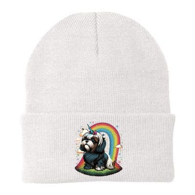 Shih Tzu Unicorn On Rainbow Unicorn Shih Tzu Beanie