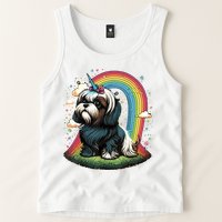 Shih Tzu Unicorn On Rainbow Unicorn Shih Tzu Tank Top