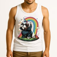Shih Tzu Unicorn On Rainbow Unicorn Shih Tzu Tank Top