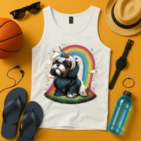 Shih Tzu Unicorn On Rainbow Unicorn Shih Tzu Tank Top