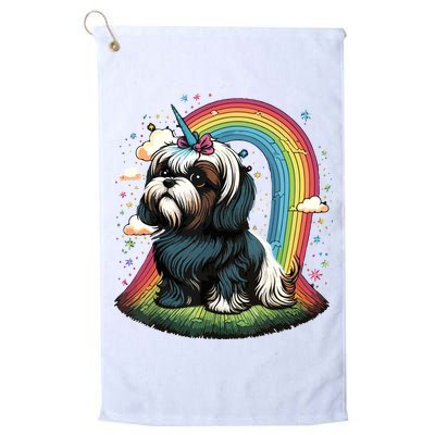 Shih Tzu Unicorn On Rainbow Unicorn Shih Tzu Golf Towel