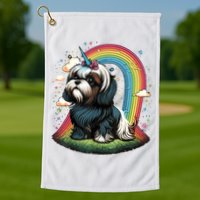 Shih Tzu Unicorn On Rainbow Unicorn Shih Tzu Golf Towel