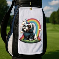 Shih Tzu Unicorn On Rainbow Unicorn Shih Tzu Golf Towel