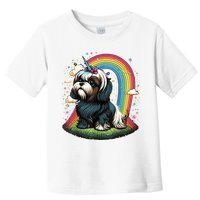 Shih Tzu Unicorn On Rainbow Unicorn Shih Tzu Toddler T-Shirt