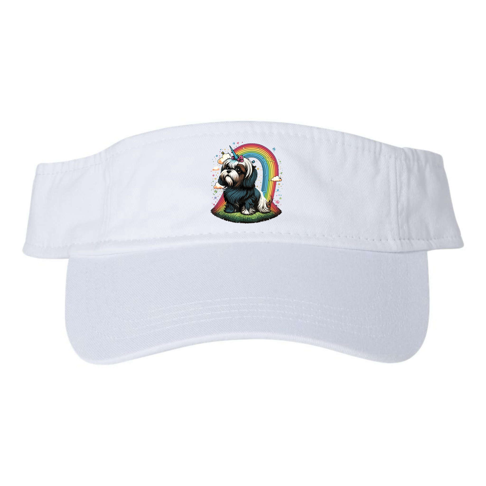 Shih Tzu Unicorn On Rainbow Unicorn Shih Tzu Visor