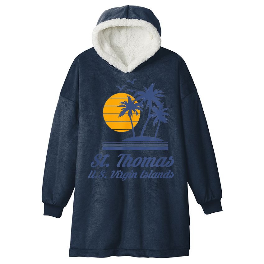 St. Thomas US Virgin Islands Shirt Caribbean Beach Souvenir Hooded Wearable Blanket