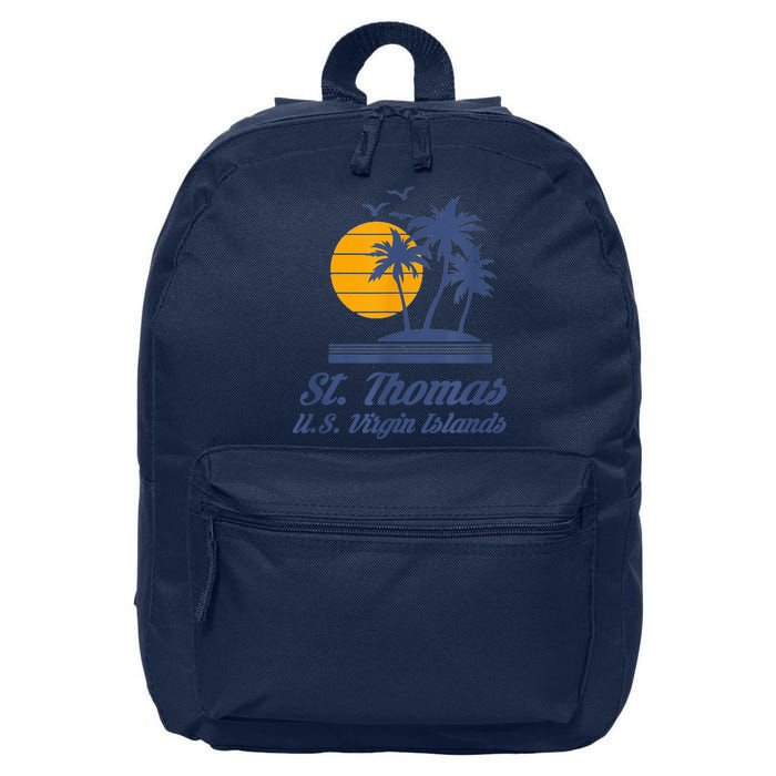 St. Thomas US Virgin Islands Shirt Caribbean Beach Souvenir 16 in Basic Backpack