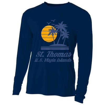 St. Thomas US Virgin Islands Shirt Caribbean Beach Souvenir Cooling Performance Long Sleeve Crew