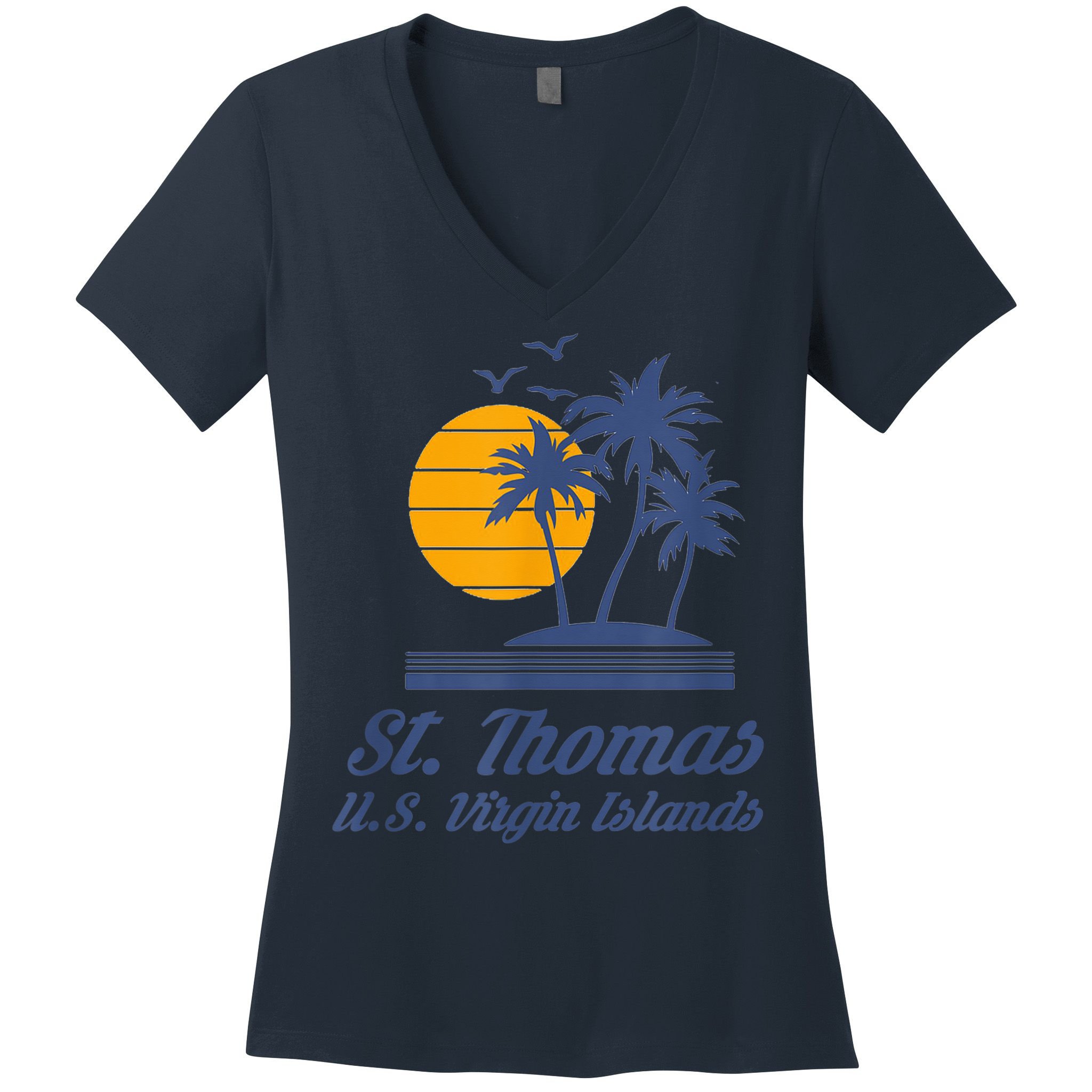 St. Thomas US Virgin Islands Shirt Caribbean Beach Souvenir Women's V-Neck T-Shirt