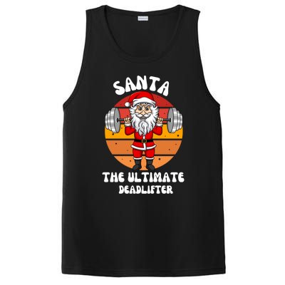 Santa The Ultimate Deadlifter Funny Vintage Gym Christian Cool Gift PosiCharge Competitor Tank