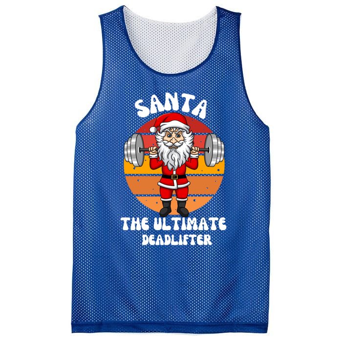 Santa The Ultimate Deadlifter Funny Vintage Gym Christian Cool Gift Mesh Reversible Basketball Jersey Tank