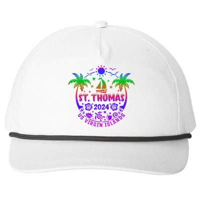 St Thomas Us Virgin Islands Summer Vacation 2024 Snapback Five-Panel Rope Hat