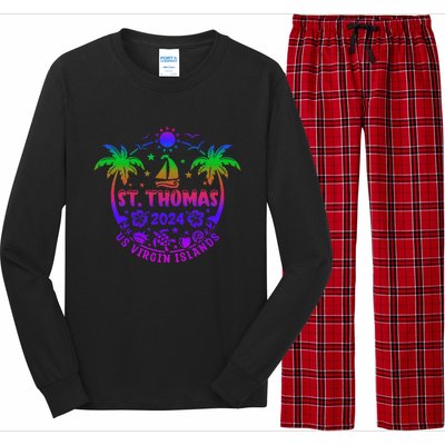 St Thomas Us Virgin Islands Summer Vacation 2024 Long Sleeve Pajama Set