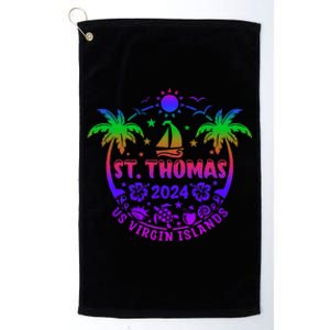 St Thomas Us Virgin Islands Summer Vacation 2024 Platinum Collection Golf Towel