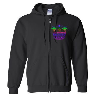 St Thomas Us Virgin Islands Summer Vacation 2024 Full Zip Hoodie