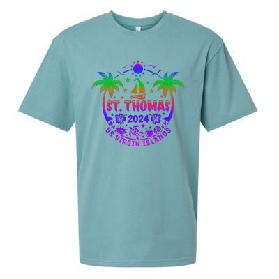 St Thomas Us Virgin Islands Summer Vacation 2024 Sueded Cloud Jersey T-Shirt