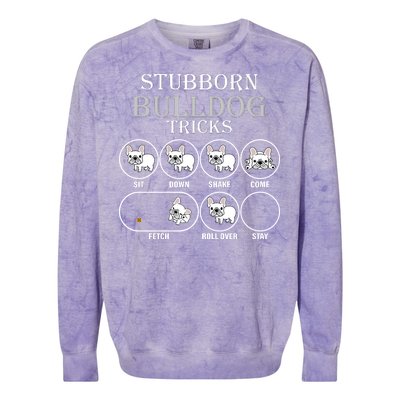 Stubborn Bulldog Tricks Colorblast Crewneck Sweatshirt