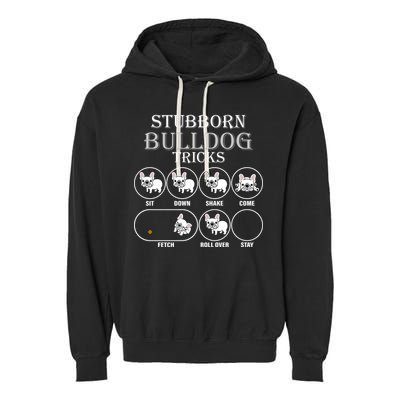 Stubborn Bulldog Tricks Garment-Dyed Fleece Hoodie