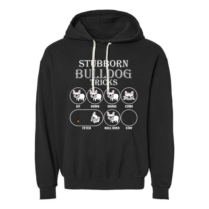 Stubborn Bulldog Tricks Garment-Dyed Fleece Hoodie