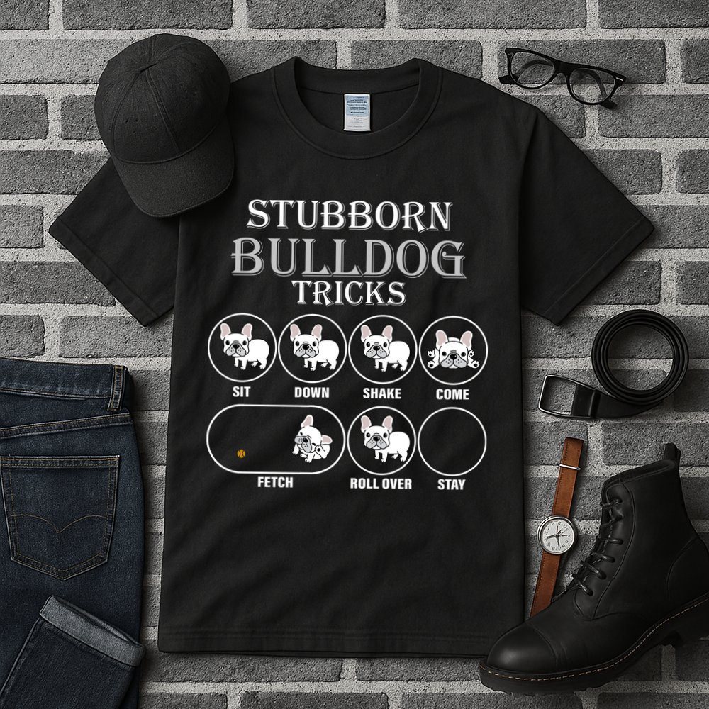 Stubborn Bulldog Tricks Tall T-Shirt