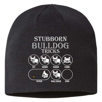 Stubborn Bulldog Tricks Sustainable Beanie