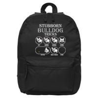 Stubborn Bulldog Tricks 16 in Basic Backpack