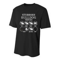 Stubborn Bulldog Tricks Youth Performance Sprint T-Shirt