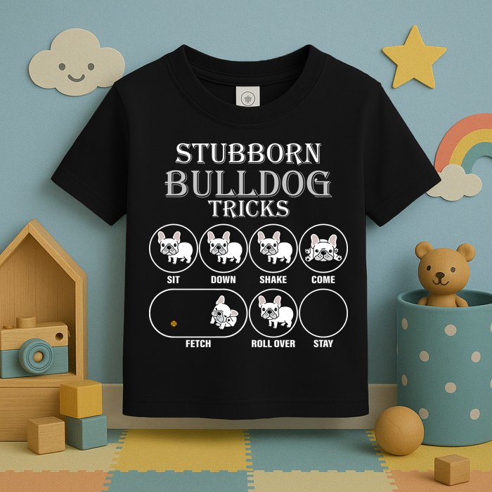 Stubborn Bulldog Tricks Toddler T-Shirt