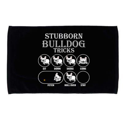Stubborn Bulldog Tricks Microfiber Hand Towel
