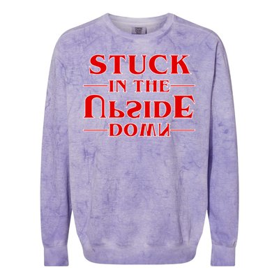 Stuck In The Upside Down Colorblast Crewneck Sweatshirt