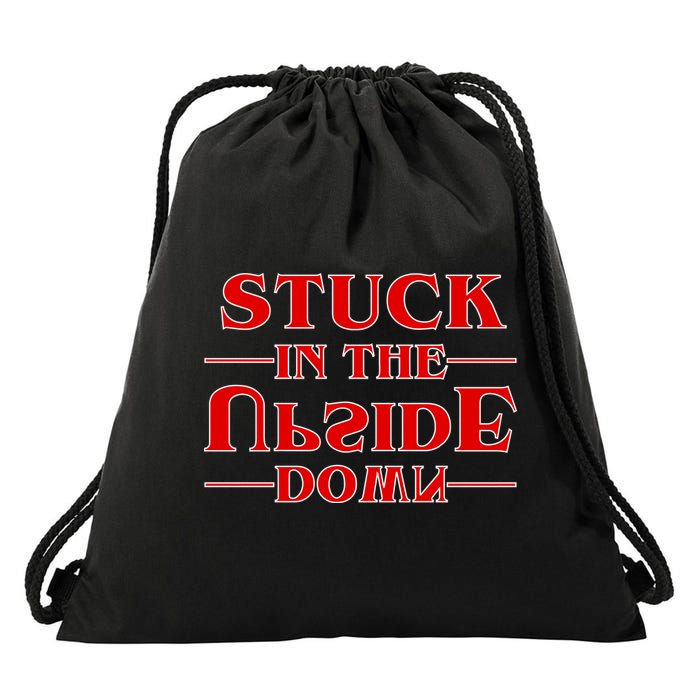 Stuck In The Upside Down Drawstring Bag