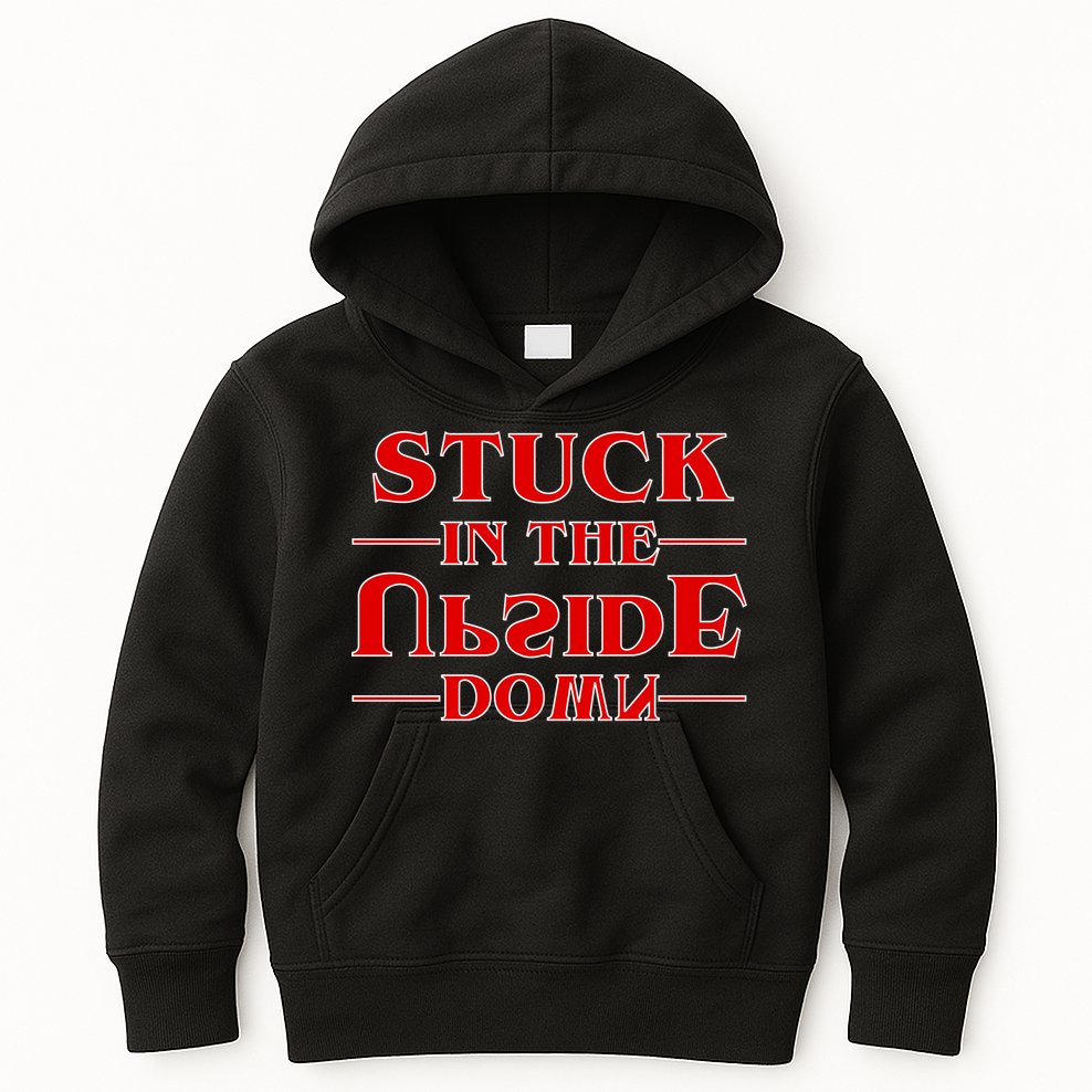 Stuck In The Upside Down Kids Hoodie