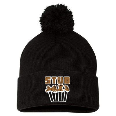 Stud Muffin Pom Pom 12in Knit Beanie