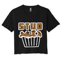 Stud Muffin Women's Crop Top Tee