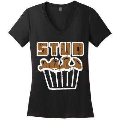 Stud Muffin Women's V-Neck T-Shirt