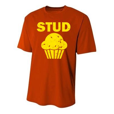 Stud Muffin Funny Retro Youth Performance Sprint T-Shirt