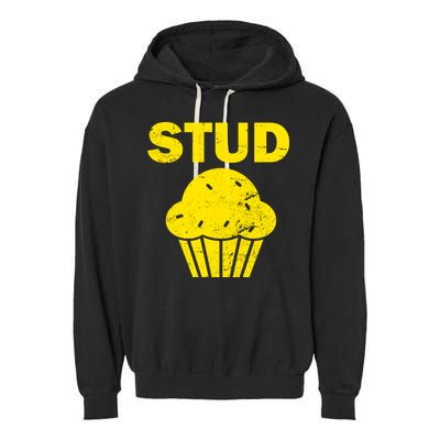 Stud Muffin Funny Retro Garment-Dyed Fleece Hoodie