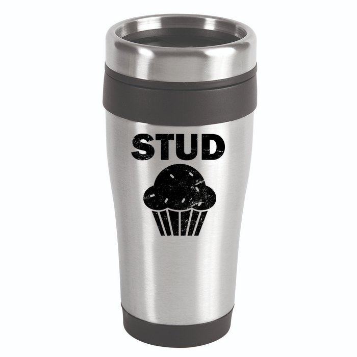 Stud Muffin Funny Retro 16oz Travel Tumbler
