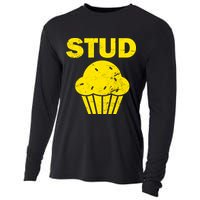 Stud Muffin Funny Retro Cooling Performance Long Sleeve Crew