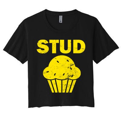 Stud Muffin Funny Retro Crop Top
